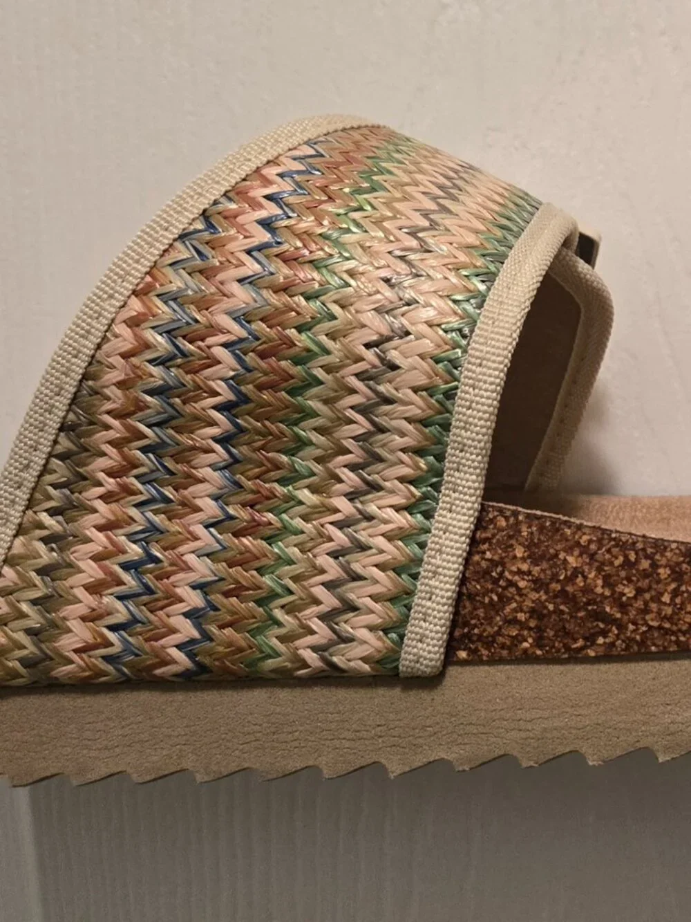 BJORNDAL Anne Marie Women's Raffia Straw Footbed Sandals w/Buckle - Size 8M